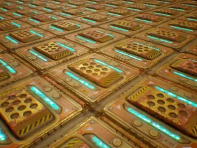 PBR Seamless Sci-Fi Texture 54 Low-poly 3D model
