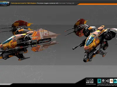 Smuggler Bomber SM8 Low-poly 3D model