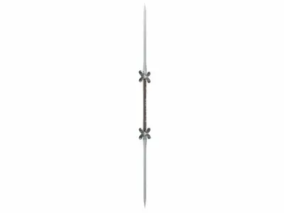 Double sword Low-poly 3D model