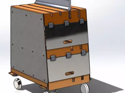 Bending tool cart for Amada Trumf Bystronic 3D model