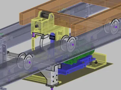 CONVEYOR AUTO MOVIL CHASIS Free 3D model