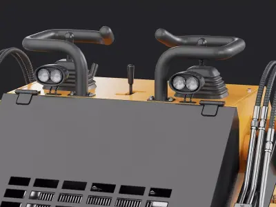Skid Steer Loader Mini Yellow 3D model