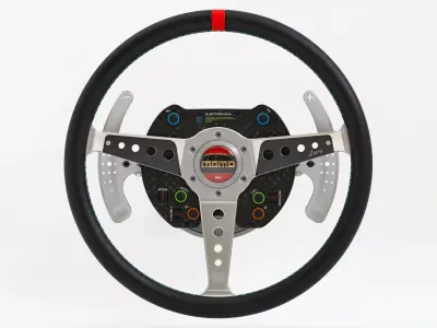 Momo Steering wheel 3D model Textured
