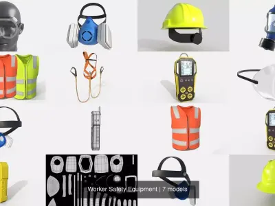 Worker Safety Equipment 3D Model Pack
