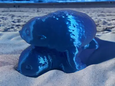 OTARIES HUGGING Free 3D print model