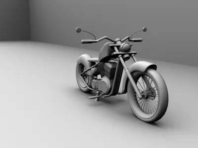 MOTOR CYCLE Low-poly 3D model