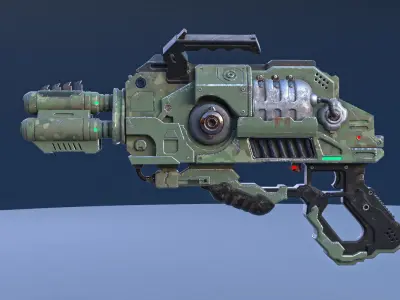 Sci-Fi Gun 3D model 4
