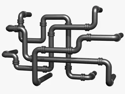 Industrial Pipes 3D model by New0Art