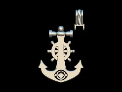 Anchor pendant 3D print model
