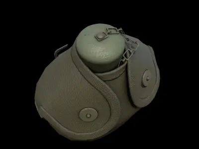Army Water Bottle 3D model