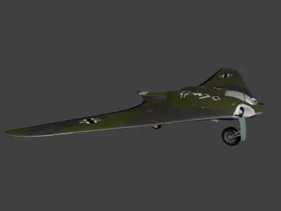 Horten Ho IX Low-poly 3D model