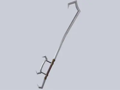Hook sword Low-poly 3D model