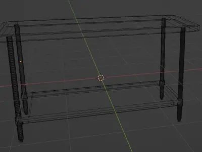 Commercial kitchen table Version 1 3D model