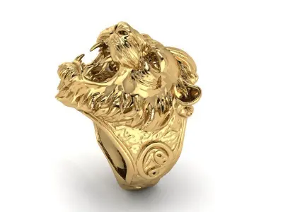 RING LION PRINT  3D print model