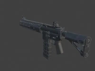Game Ready AR-15 Low-poly 3D model