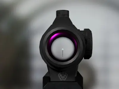 Aimpoint Style T1 Micro Red Dot Sight Low-poly 3D model