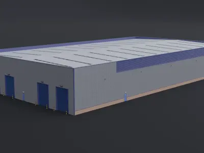 Warehouse 5 Low-poly 3D model