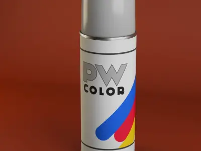 Spraycan dw color spray can mockup 3D model