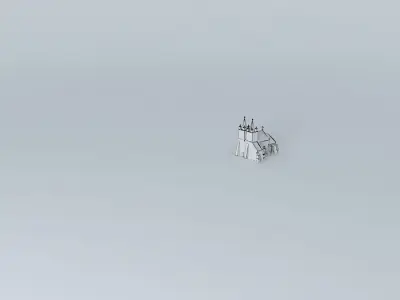 Csütörtöki rk TempleChurch on Thursday to Island Free 3D model
