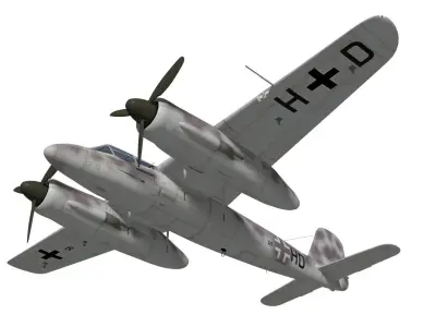 Focke Wulf Ta154 moskito 3D model purchase