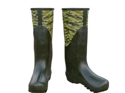 Waterproof Military Boots Low-poly 3D model