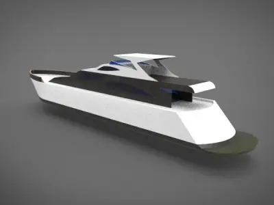 Island yacht 3D model