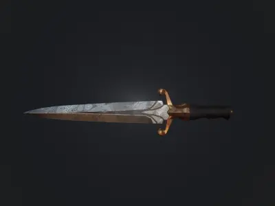 Nobles dagger Low-poly 3D model