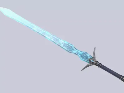 Ice blade Low-poly 3D model