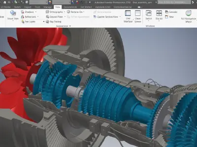 Jet Engine Assembly 3d model 3D model
