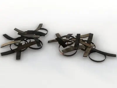 Broken Barrel Free low-poly 3D model