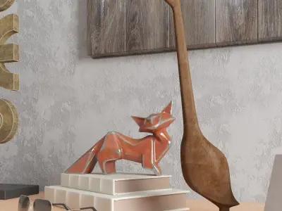 set of decorative objects model 3D model