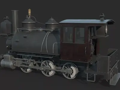 Old style vehicle steam locomotive 6 22 d baldwin  3D model