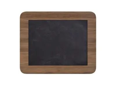ChalkTablet chalkboard wall art - walnut 3D model