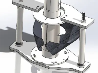 strip machine tool with metal base 3D model