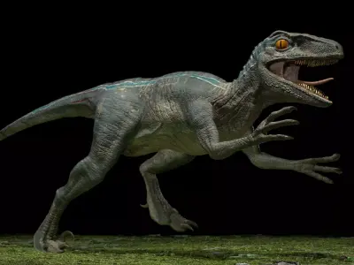 Velociraptor dinosaur 3D model 2