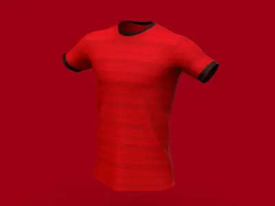 Male Jersey Template - football T shirt and shorts -with manikin 3D model