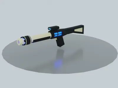 plasma gun Low-poly 3D model order