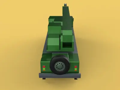 MILITARY RECOVERY ARMORED RESCUE CRANE WRECKER TRUCK VEHICLE WAR 3D model