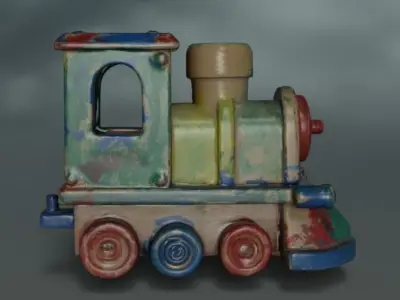painted train  3D model