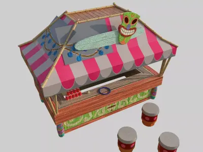 Carnival Shop Low-poly 3D model