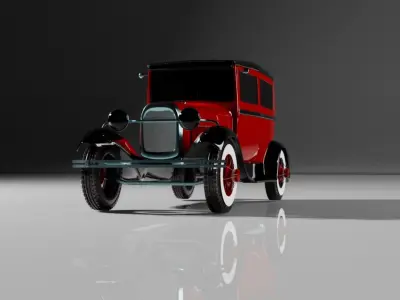 Retro car Free 3D model