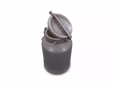Old Vintage Rusty Milk Can 02 Low-poly PBR Low-poly 3D model