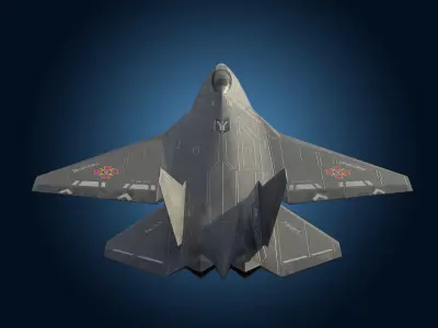 F-16 V2 Low-Poly Game Ready with PBR Textures Low-poly 3D model