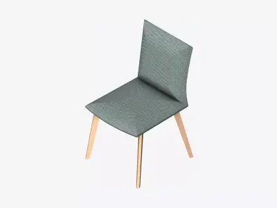 Furniture - Chair - Contemporary - Wooden - Feet Low-poly 3D model