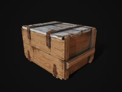 Military Crate Low-poly 3D model