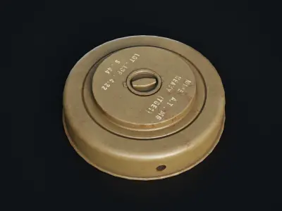WW2 M6 Mine Low-poly 3D model