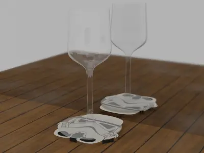Stormtrooper Helmet Coaster 3D print model