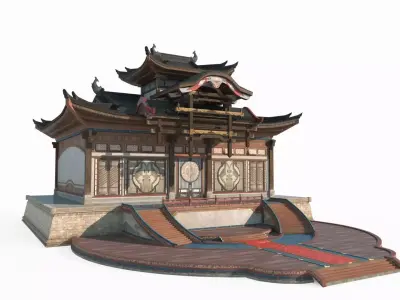 Asian Ancient Architecture Treasure Palace 3D model