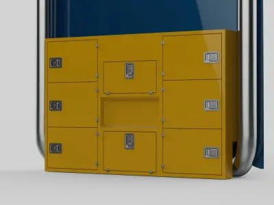 Truck Back Cab Boxex 3D model