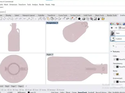Decorative Water Bottle 3D model